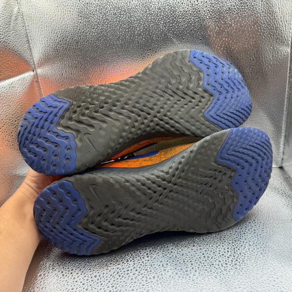 nike epic react flyknit golden beige racer blue